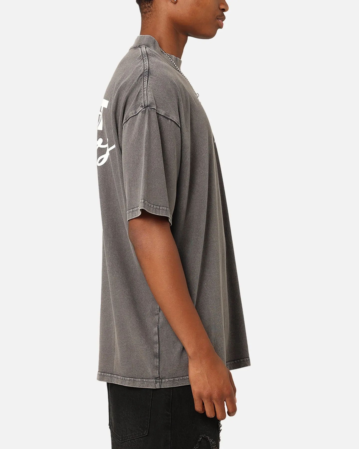 Saint Morta Saint Studios T-Shirt Washed Charcoal Pocket Reinforcement