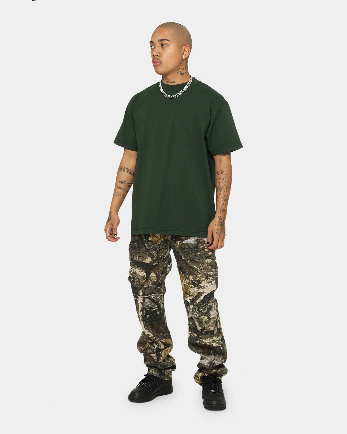 Outdoor Gear Low Profile Collar Shaka Wear Max Heavyweight Garment Dye T-Shirt Moss