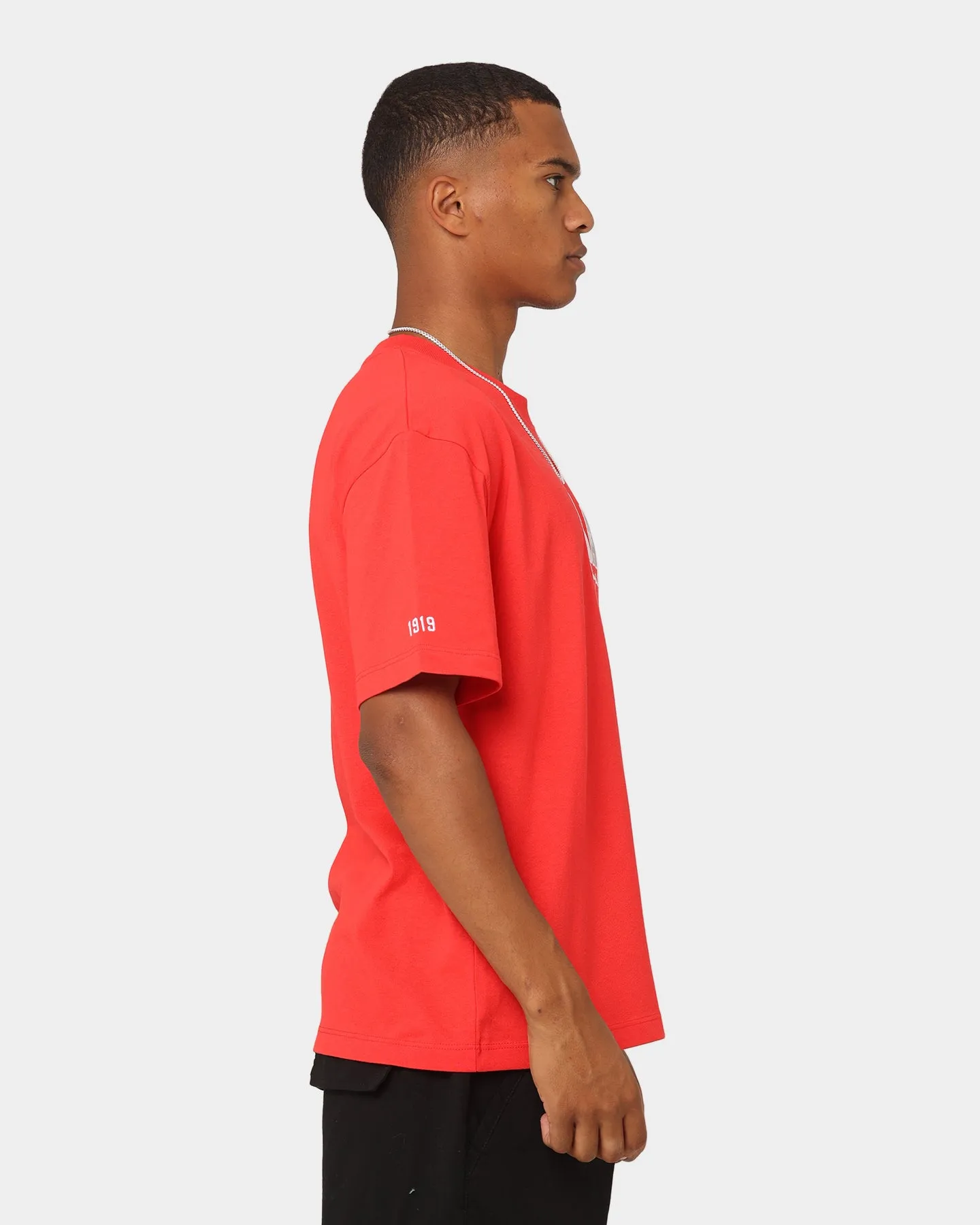 Champion Heritage USA Small Logo T-Shirt Red Spark Csi Breathable touch Casual Layer Look