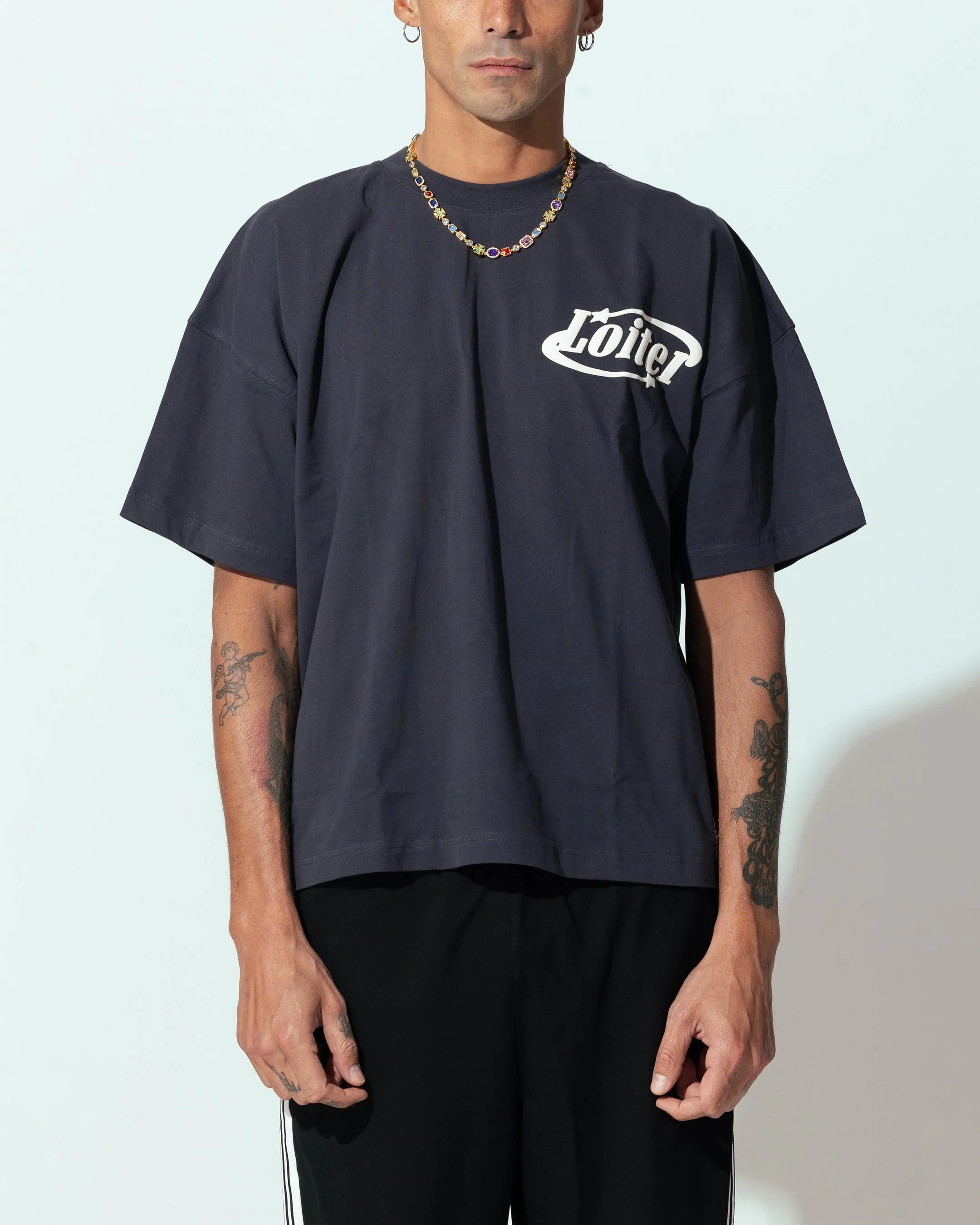 Loiter Repressed Box T-Shirt Charcoal Casual Layering Wear