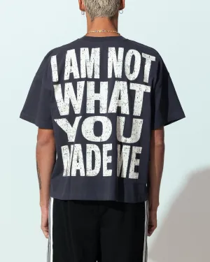 Essential Fashion Loiter Repressed Box T-Shirt Charcoal