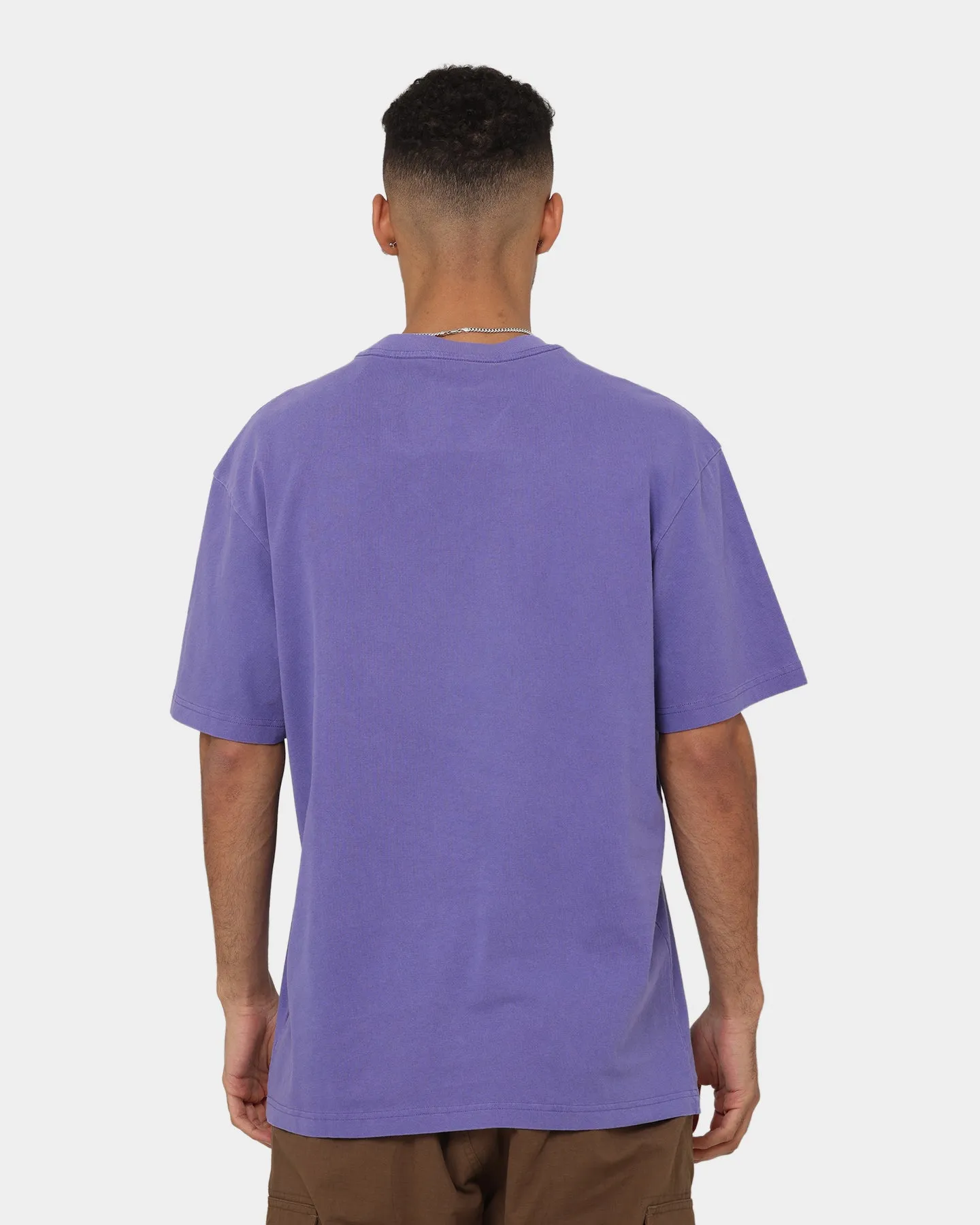 Wrinkle-Free Holiday Style Trend Mitchell & Ness Shaquille O'Neal Los Angeles Lakers Player Vibes T-Shirt Neon Purple