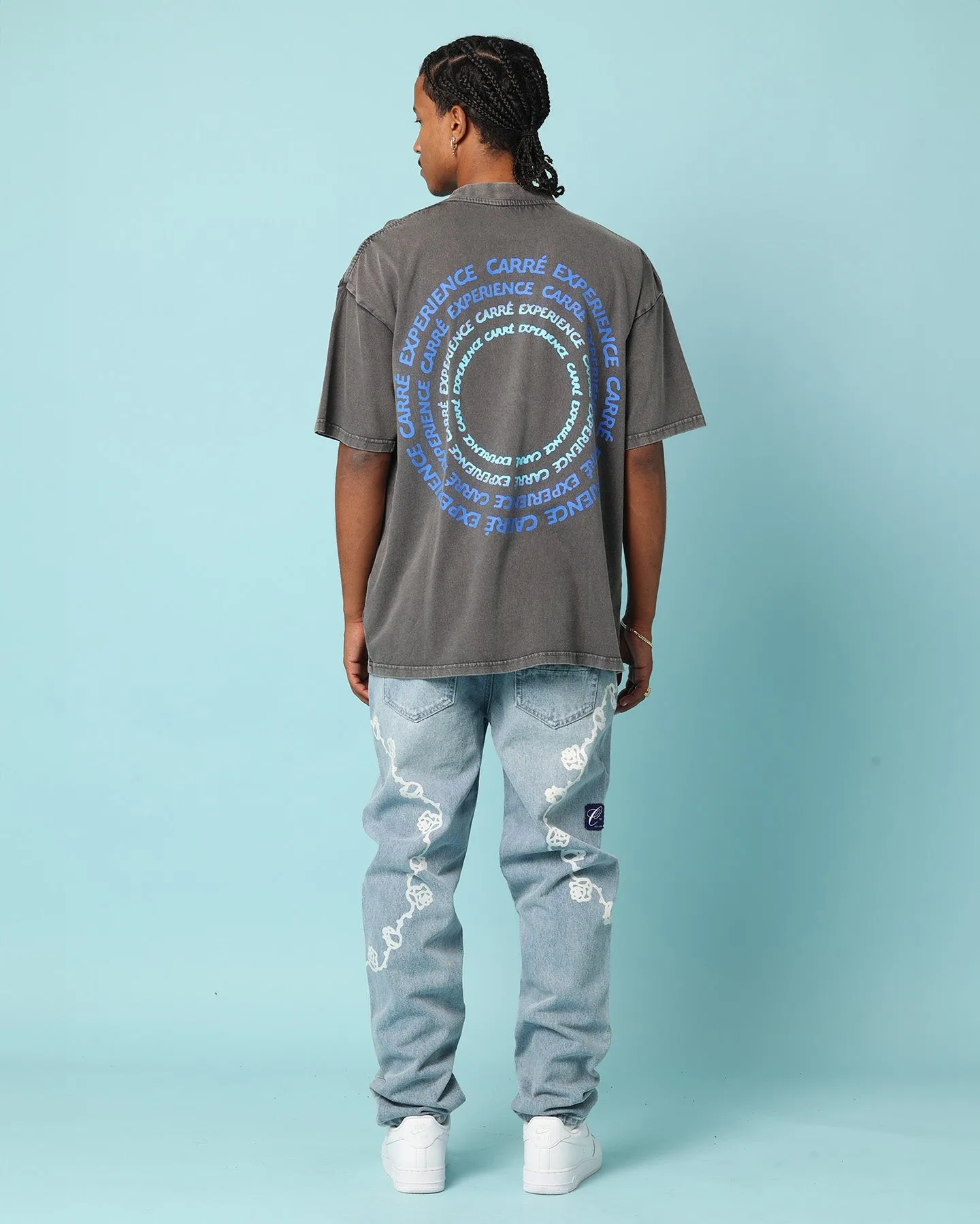 HighThreadCount QuickDry Material Carr?? Experience '93 T-Shirt Washed Charcoal