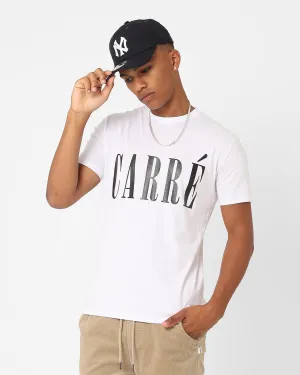 Carre Serif T-Shirt White Wicking Interlock Knit Cozy And Stylish