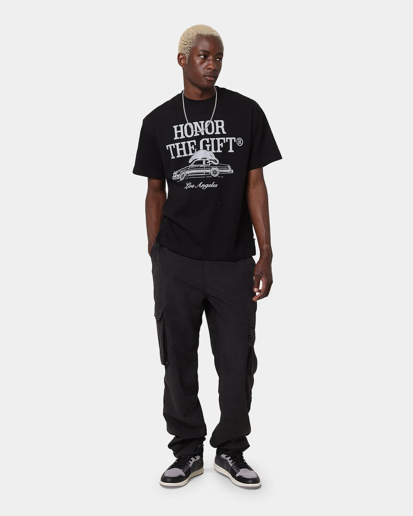 Layered Hem Design Honor The Gift Heritage Pack T-Shirt Black