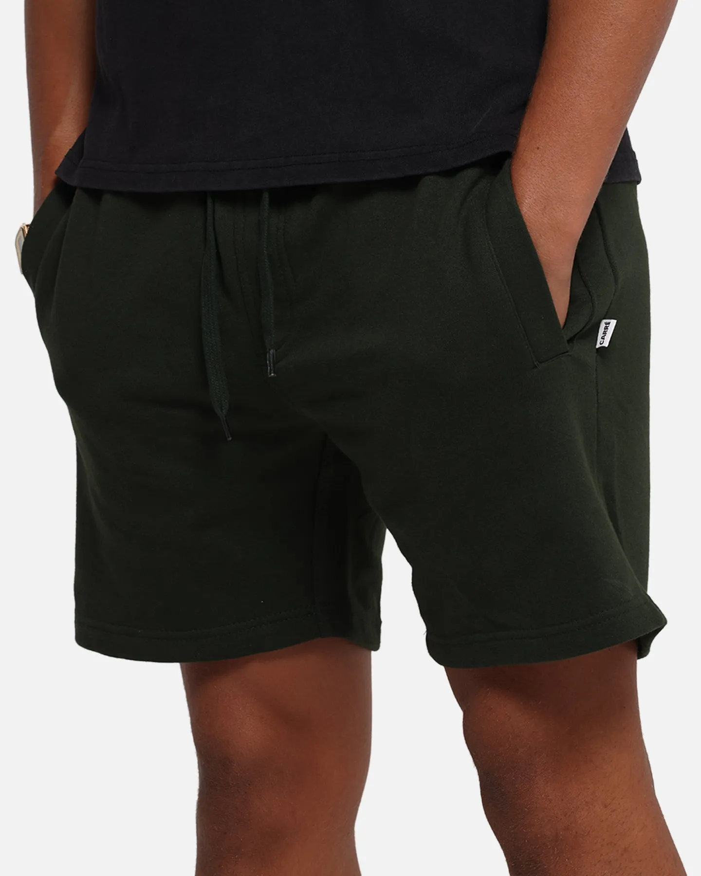 Carr?? Blanc Classic Sweat Shorts Dark Green Double Stitched Seams Daily Layer