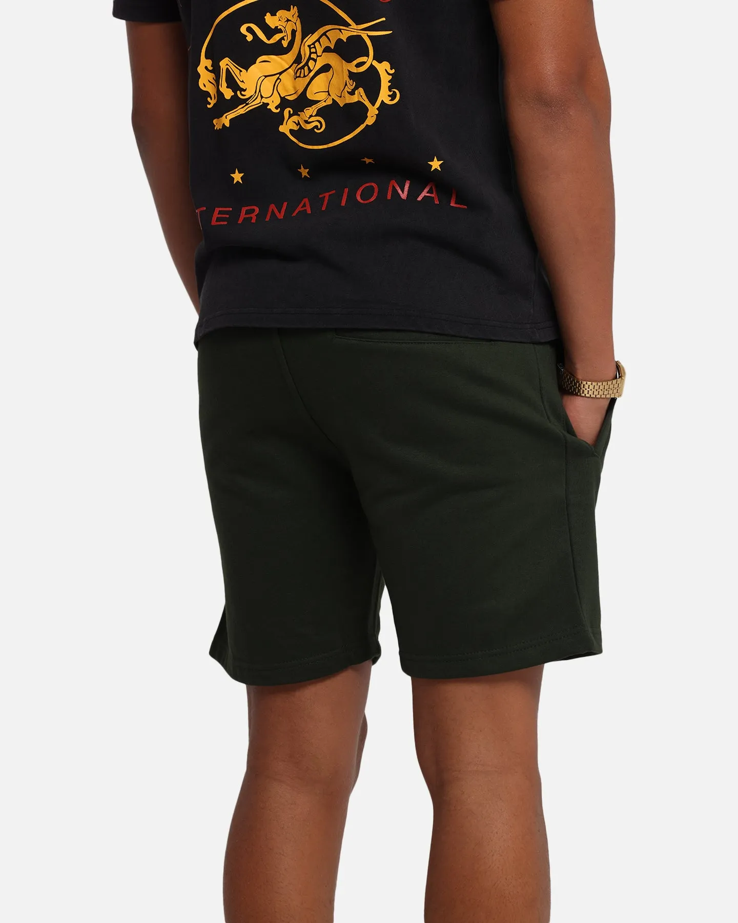 Carr?? Blanc Classic Sweat Shorts Dark Green Classic Comfort Chill Style