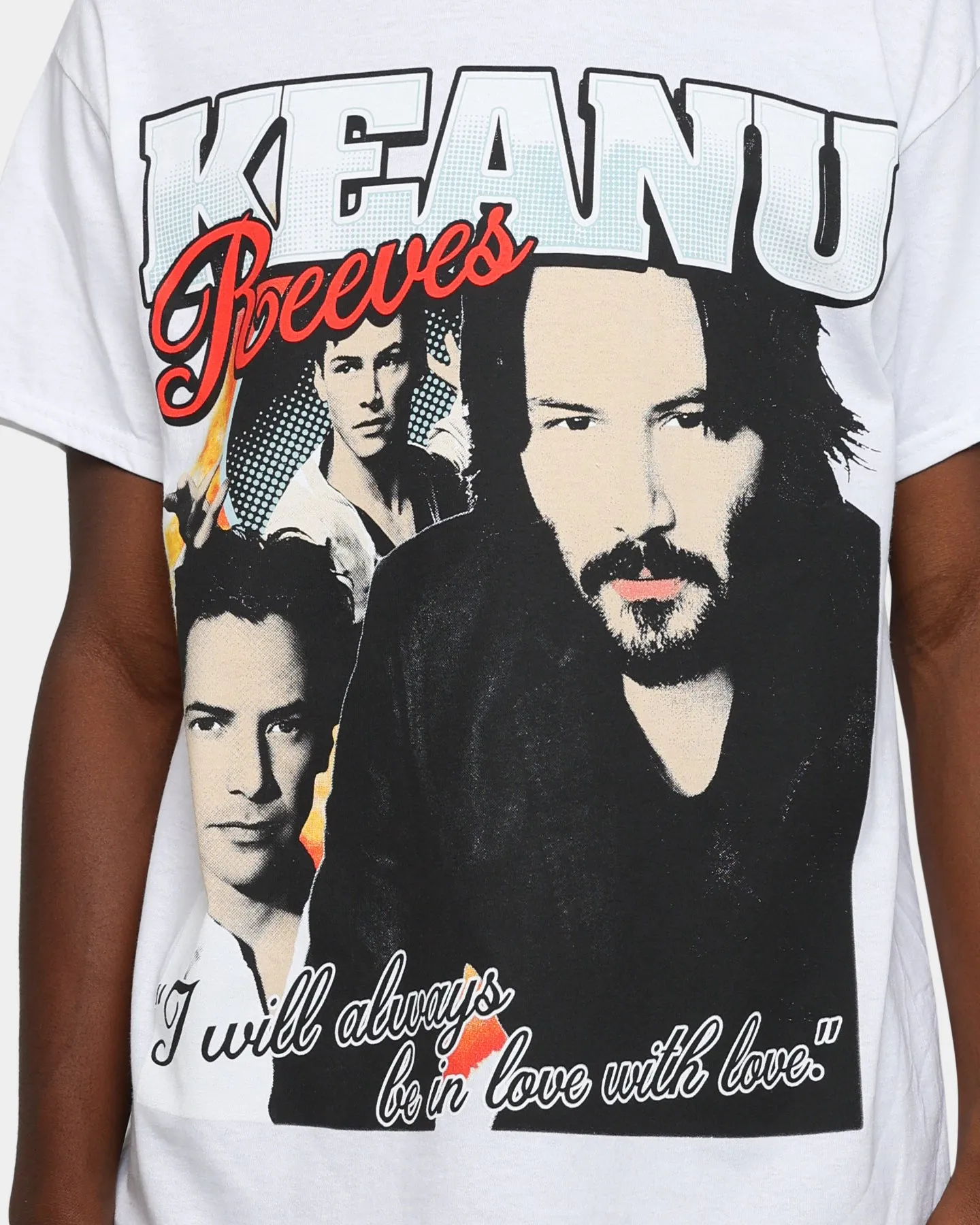 Goat Crew Keanu Lover Vintage T-Shirt White Soft Fabric
