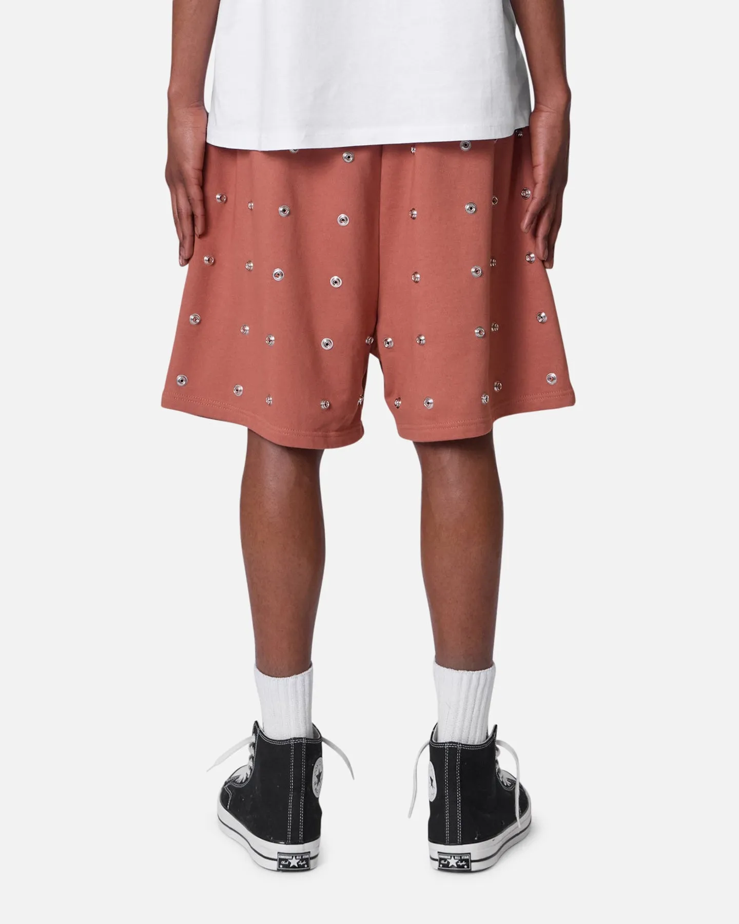 Summer Layers MNML All Over Button Shorts Rust