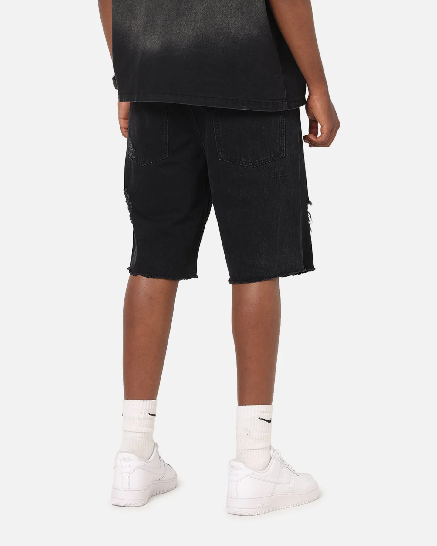 Breeze Ready Fair trade Saint Morta Halo Damage Jorts Black