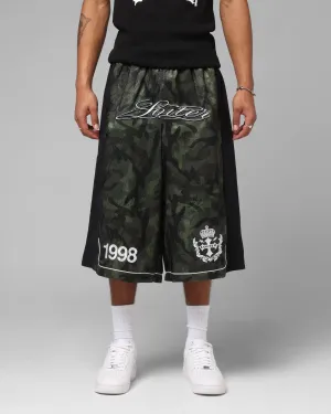 stretchy design water sports use Loiter Fight Club 3 Quarter Shorts Woodland Camo