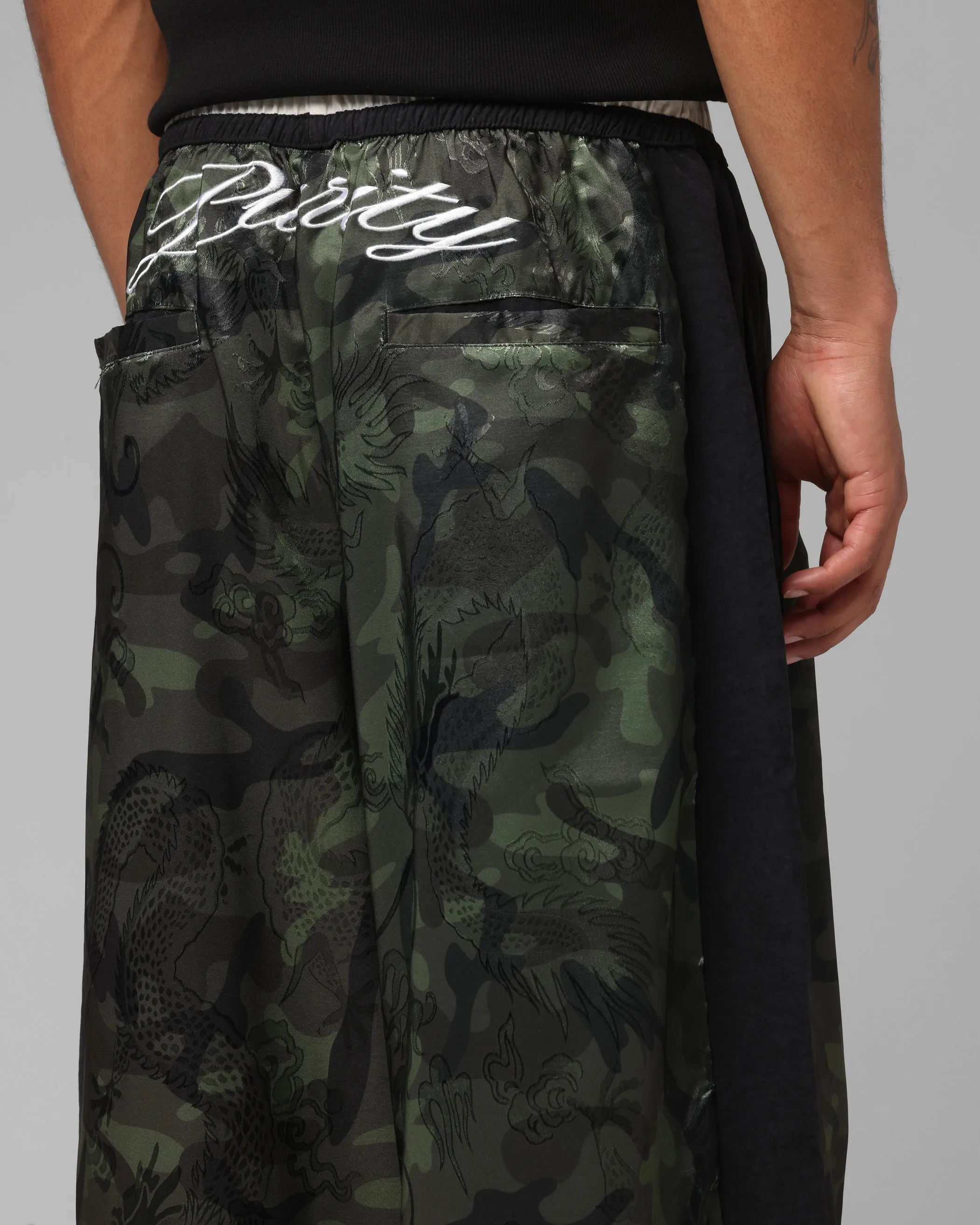 Loiter Fight Club 3 Quarter Shorts Woodland Camo Simple Appeal Wrinkle Resistant Material
