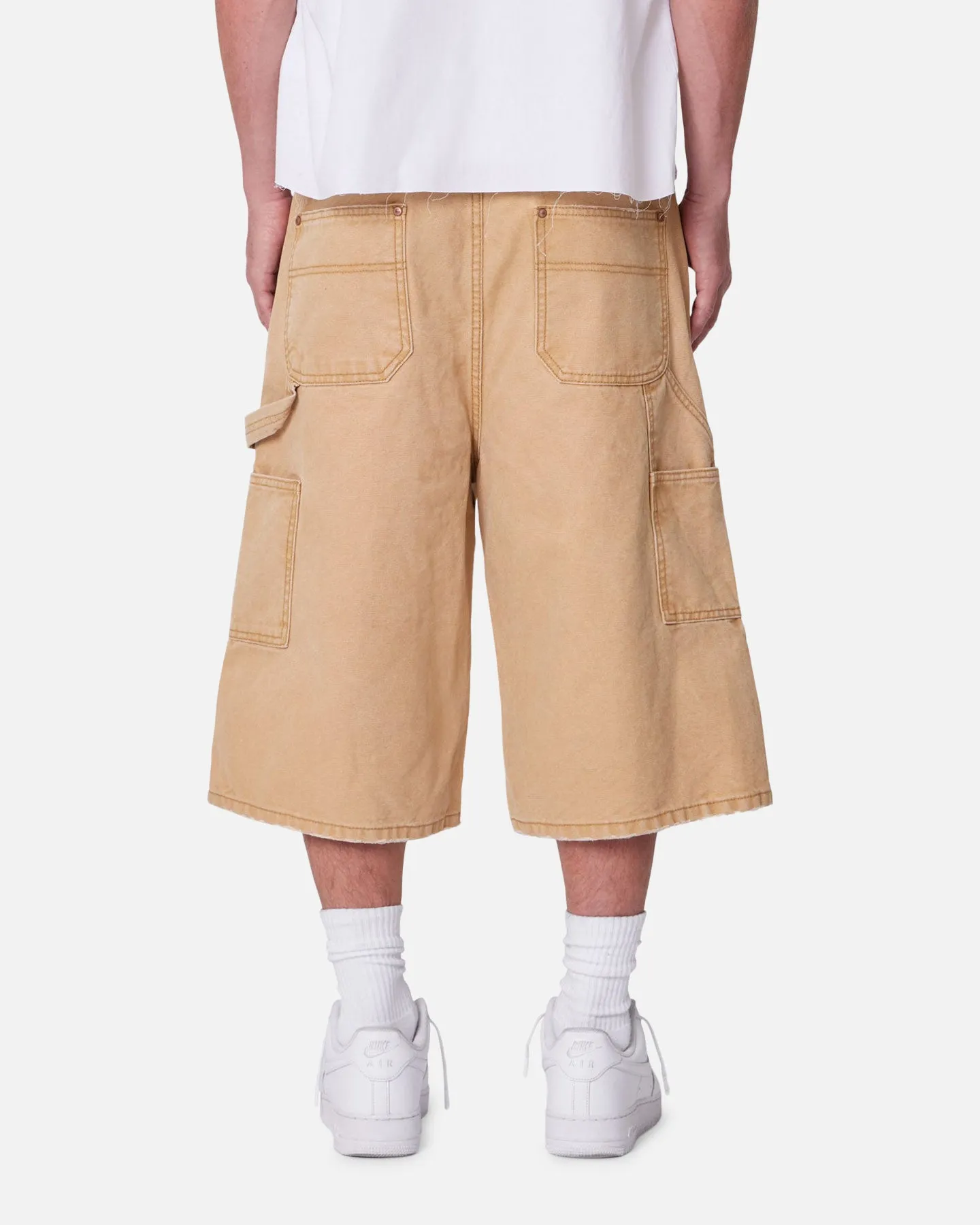 No Pinch young adults MNML Ultra Baggy Carpenter Shorts Washed Tan