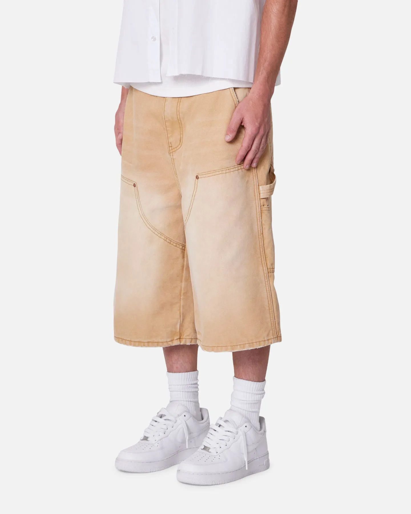 Easy Care graduation season MNML Ultra Baggy Carpenter Shorts Washed Tan