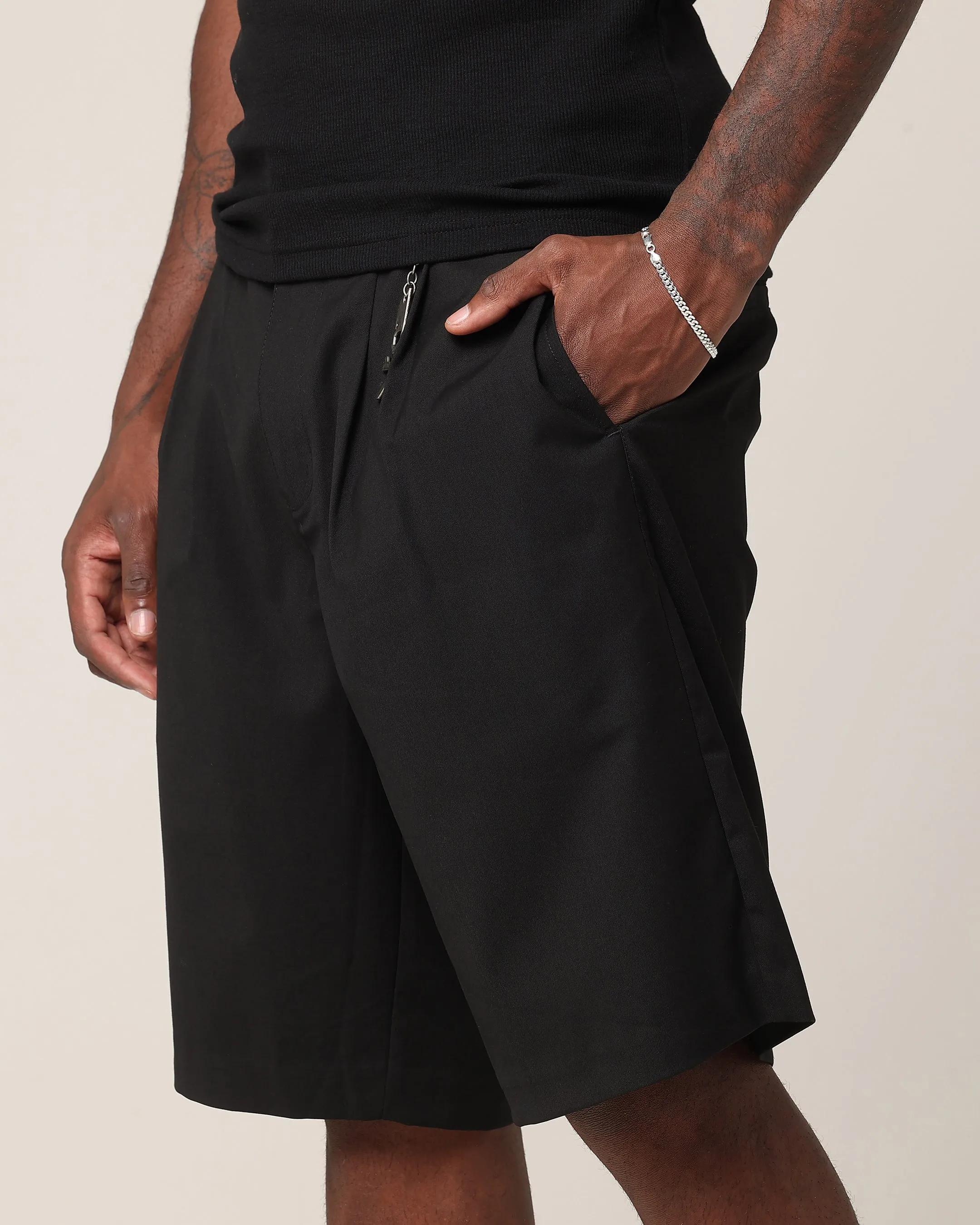 Saint Morta Baggy Trouser Shorts Black Beach Bound Quick Dry Fit