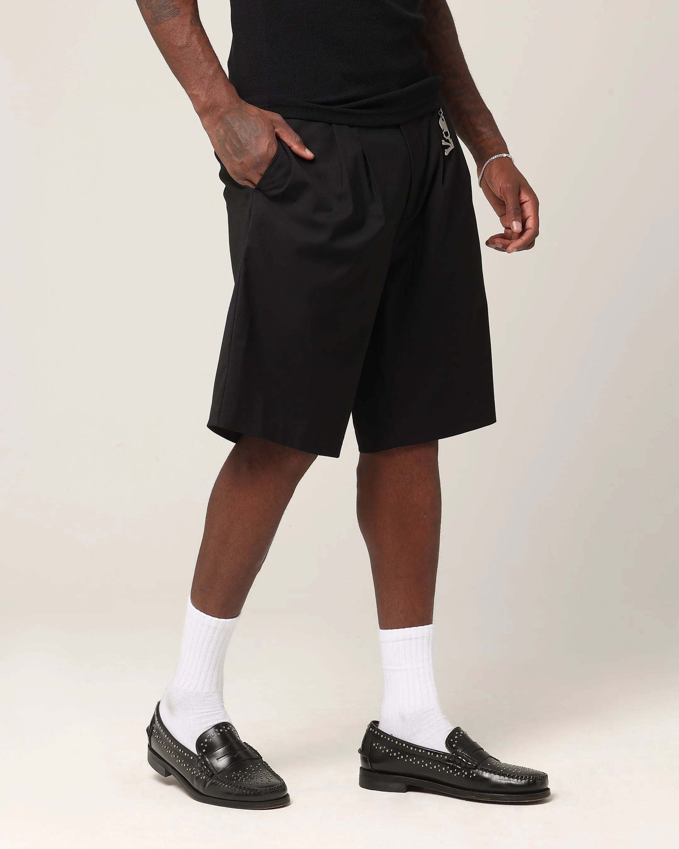 Saint Morta Baggy Trouser Shorts Black camping clothing All Fit