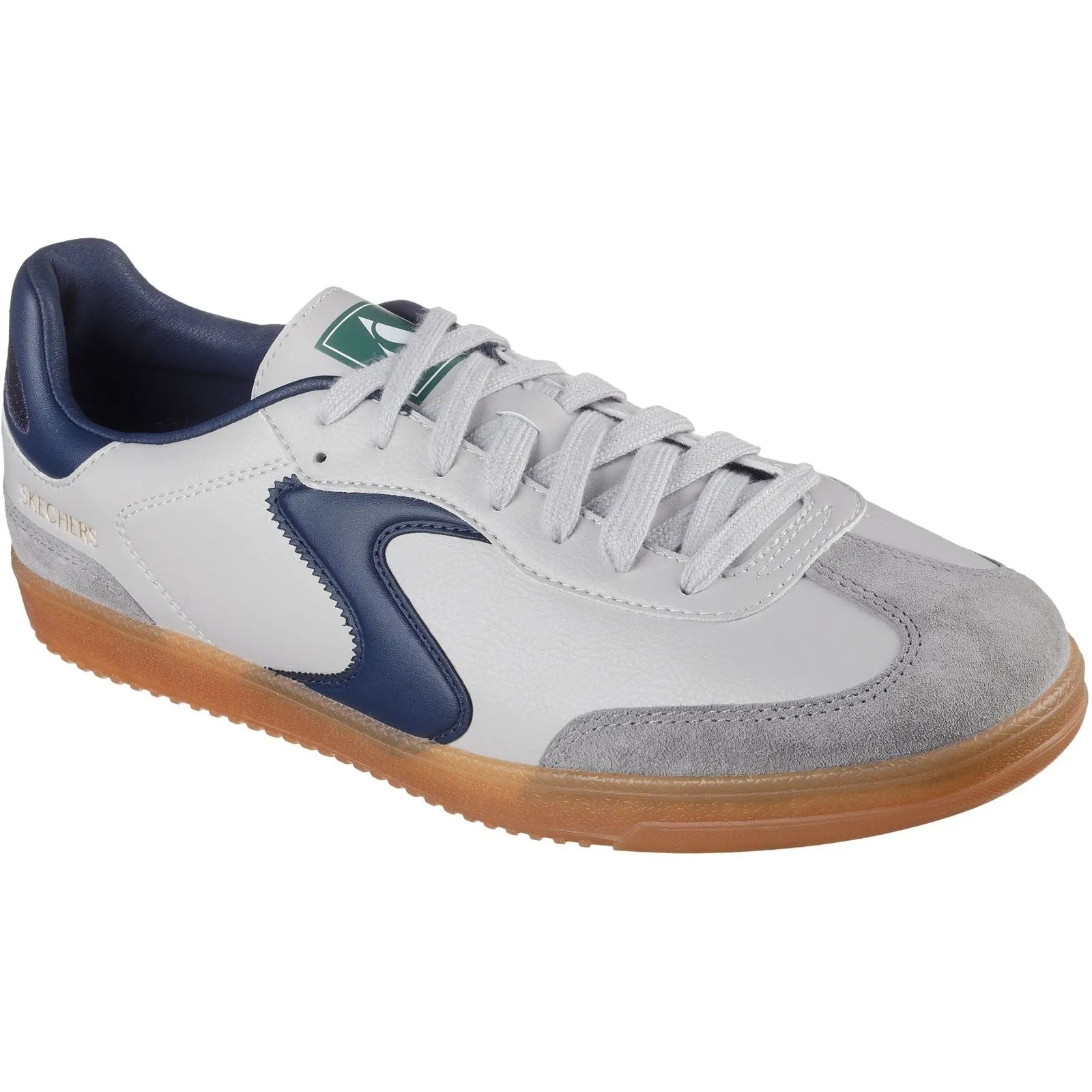 Fire Red Sport Life Skechers Mens Hotshot Pyke Trainer Grey/Navy
