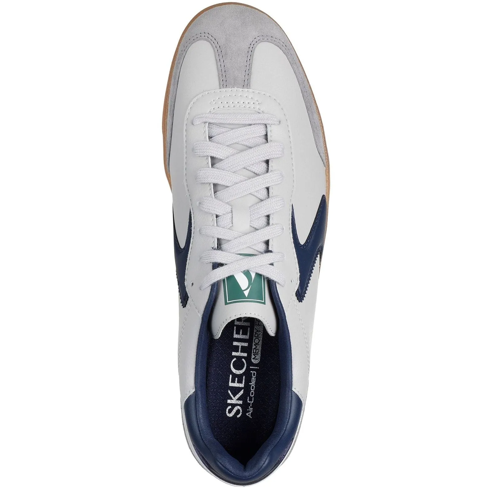 Skechers Mens Hotshot Pyke Trainer Grey/Navy Abrasion Resistant Outsole Icon Edge