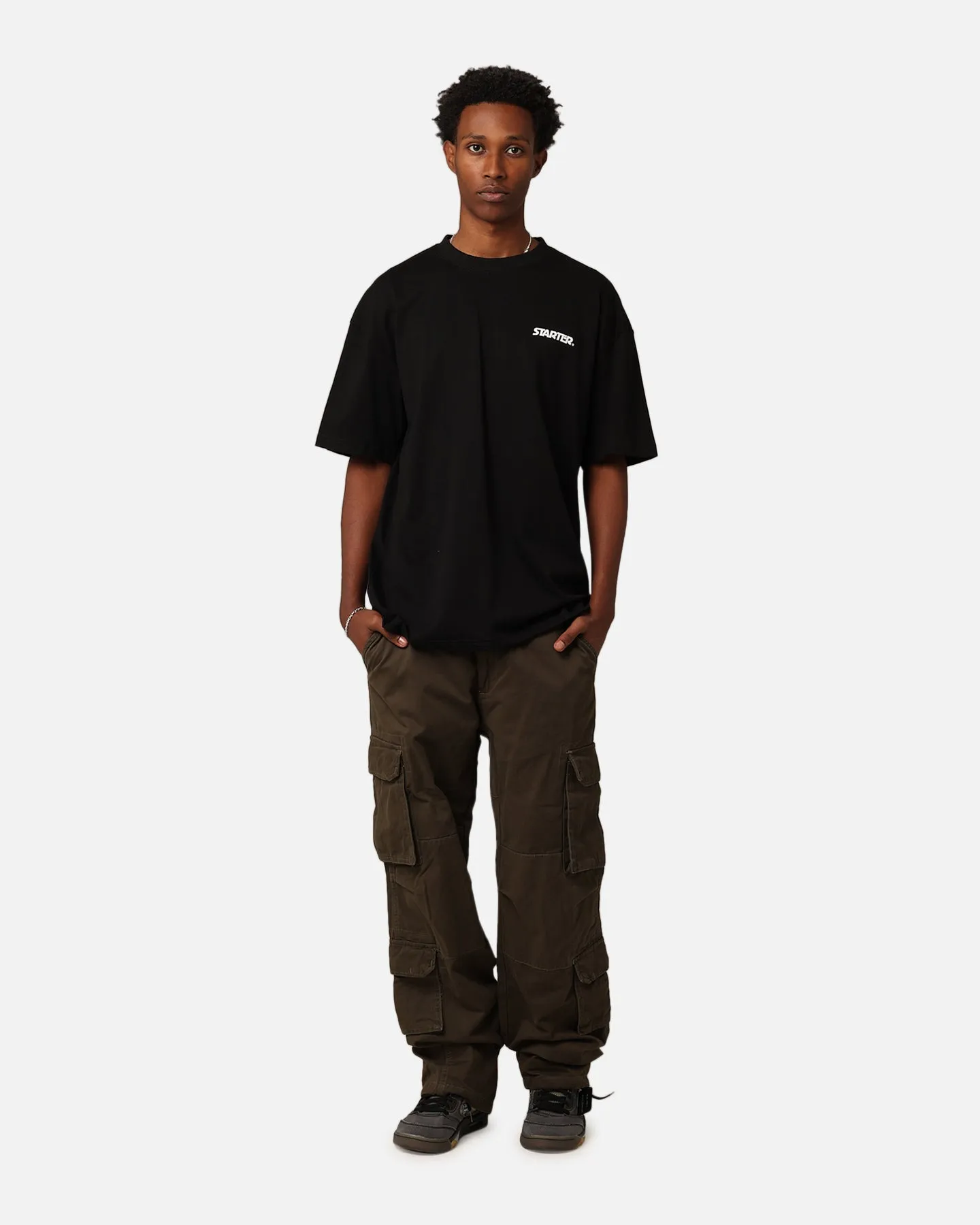 Starter 3 Star T-Shirt Black WrinkleResistant LightweightBlend