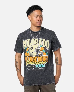 AntiBacterialTreatment Comfortable Layer 47 Brand 1991 Colorado Orange Bowl T-Shirt Black