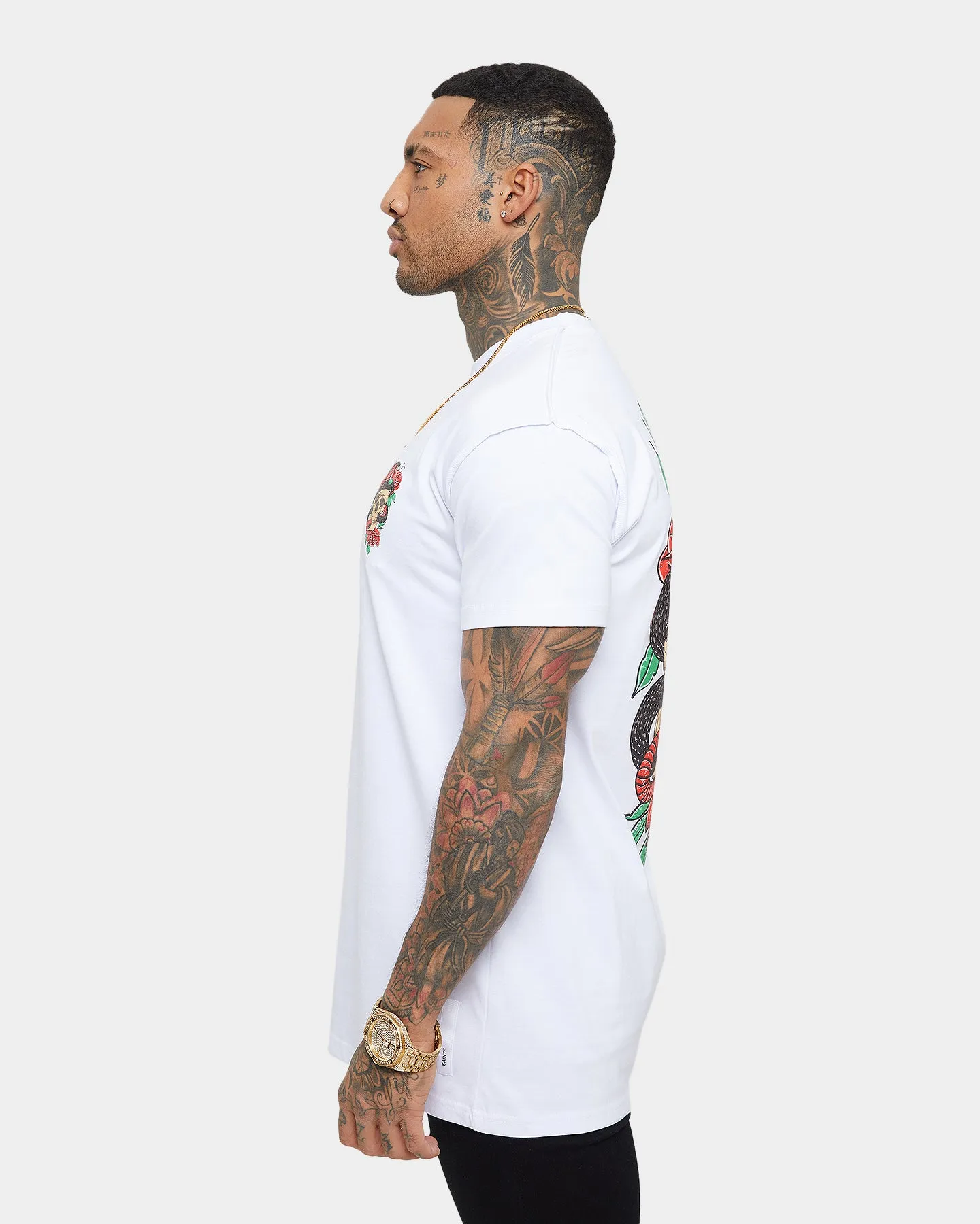 Quality Comfort Casual and Soft Saint Morta Forbidden Lafayette Vintage T-Shirt White