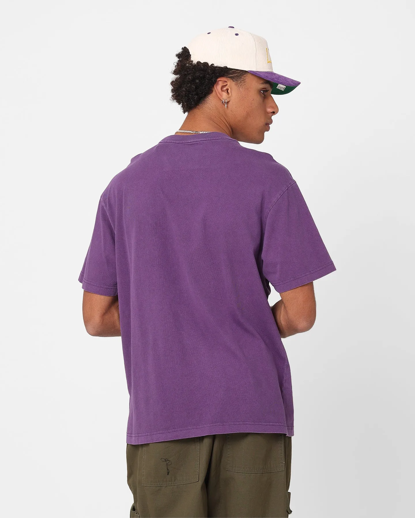 Moisture Control Fabric Mitchell & Ness Los Angeles Lakers Highway Logo T-Shirt Lakers Purple