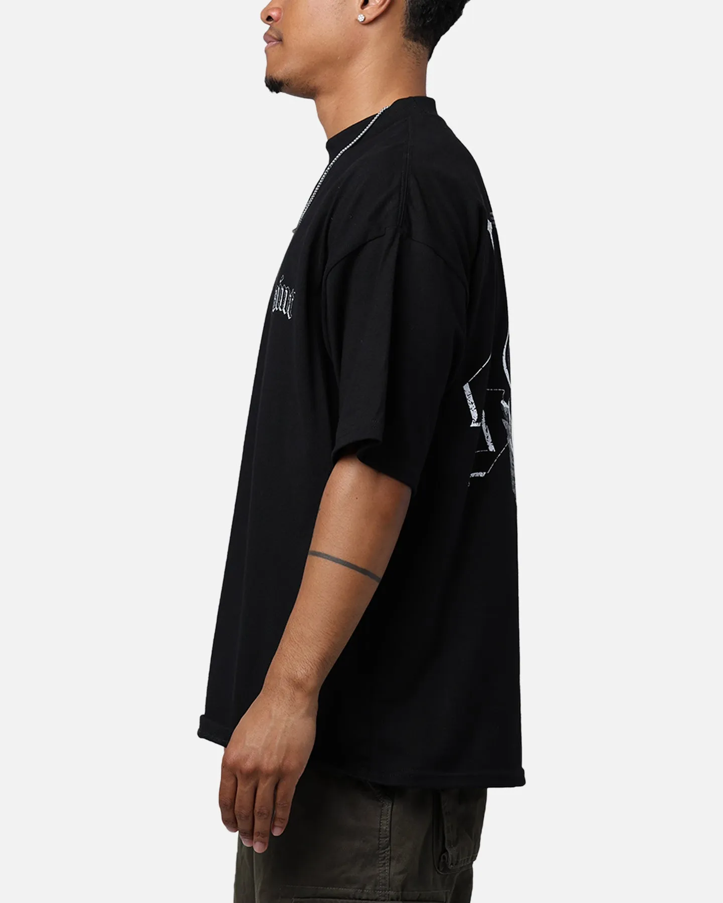 Saint Morta Freedom Mock T-Shirt Black Moisture Wicking Technology homecoming