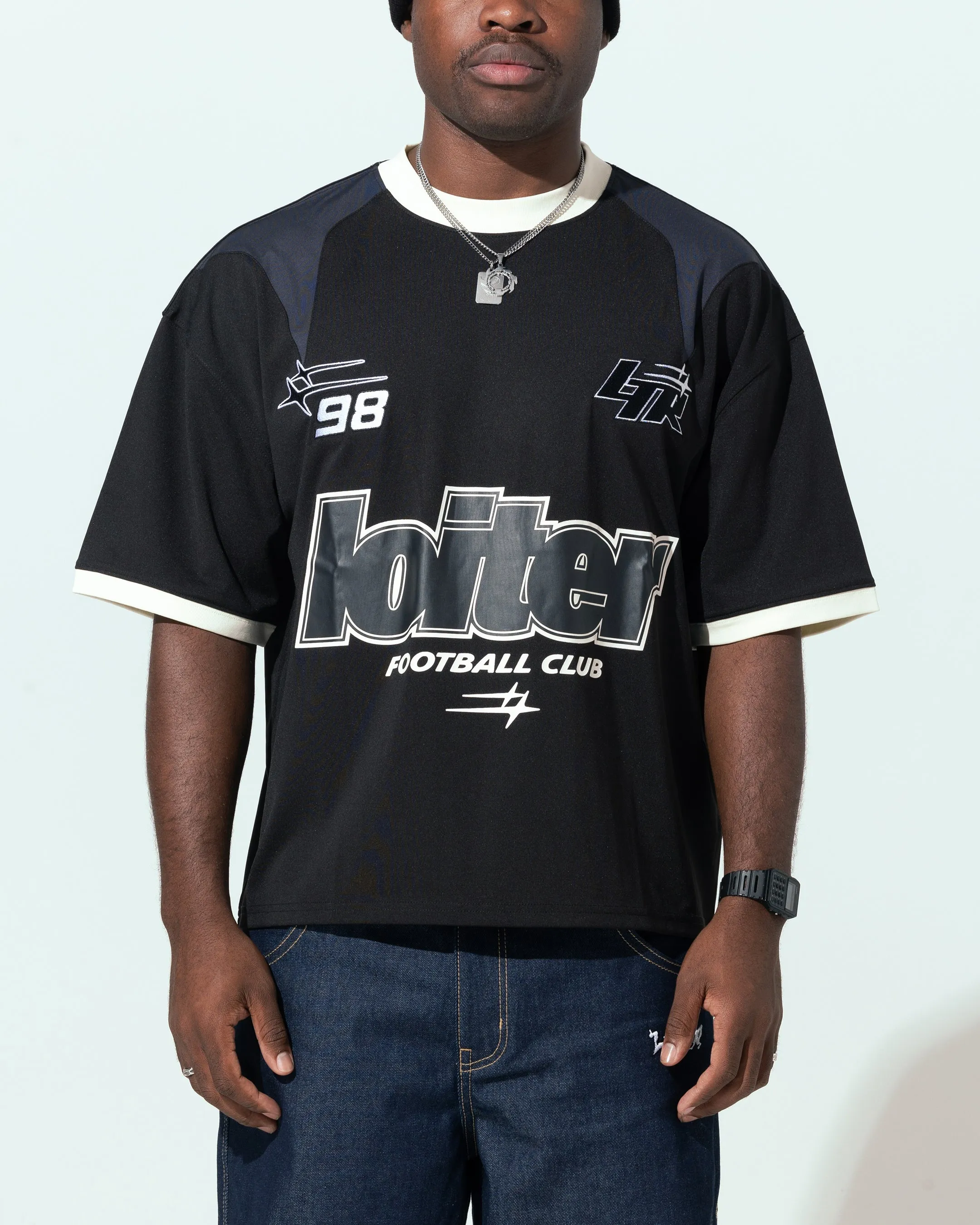 Loiter Tournament Jersey Black Relaxed and Comfy