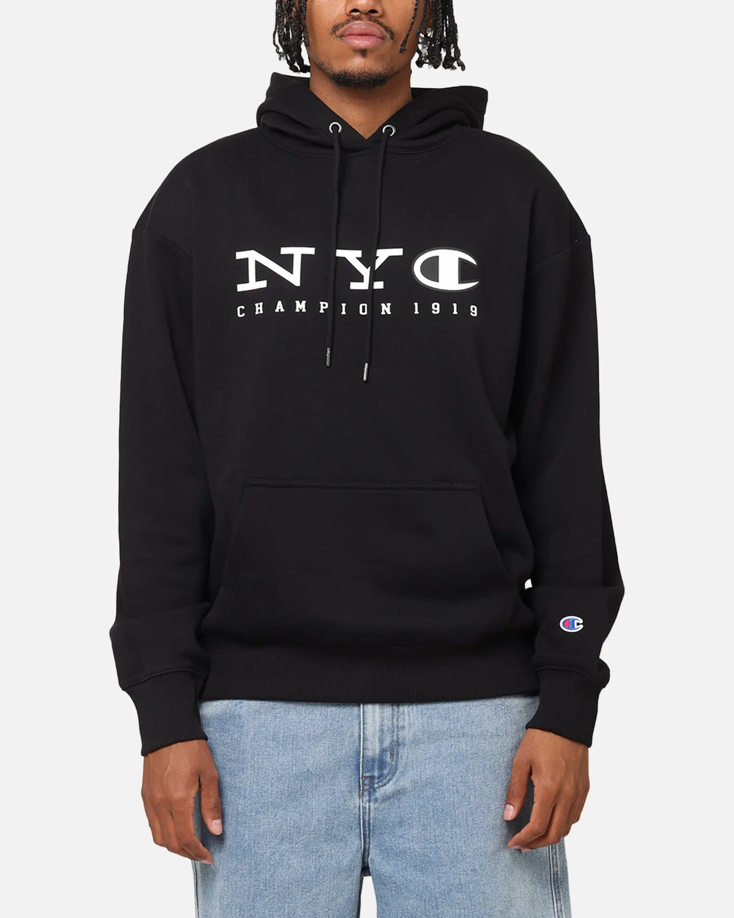 High Stretch Elastic Masculine style Champion Rochester Graphic Hoodie Black