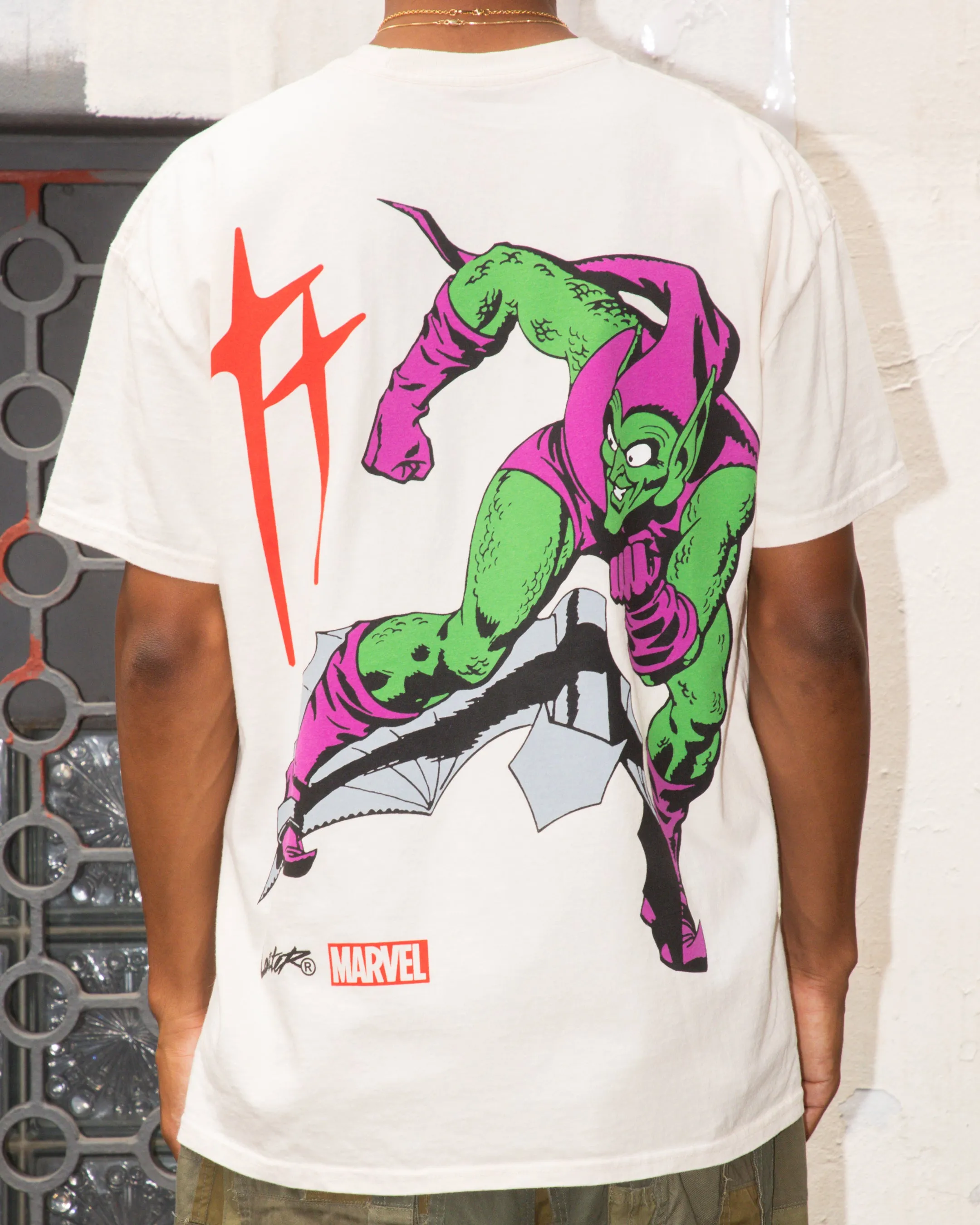 Marvel Spider-Man Green Goblin T-Shirt Off White Wrinkle Resistant Finish Value for Money