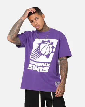 No Shrink Technology Outdoor Leisure Mitchell & Ness Phoenix Suns XL Logo One Colour T-Shirt Faded Purple
