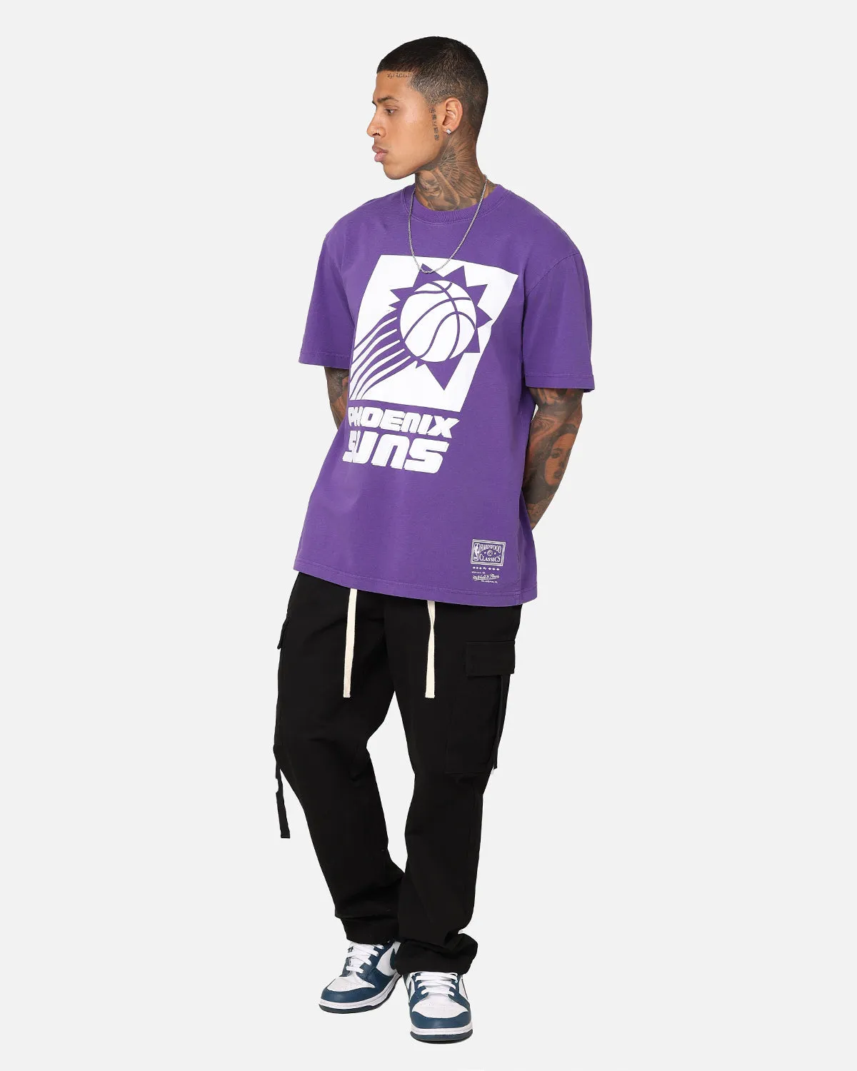 Basic Comfort Timeless casual wear Mitchell & Ness Phoenix Suns XL Logo One Colour T-Shirt Faded Purple