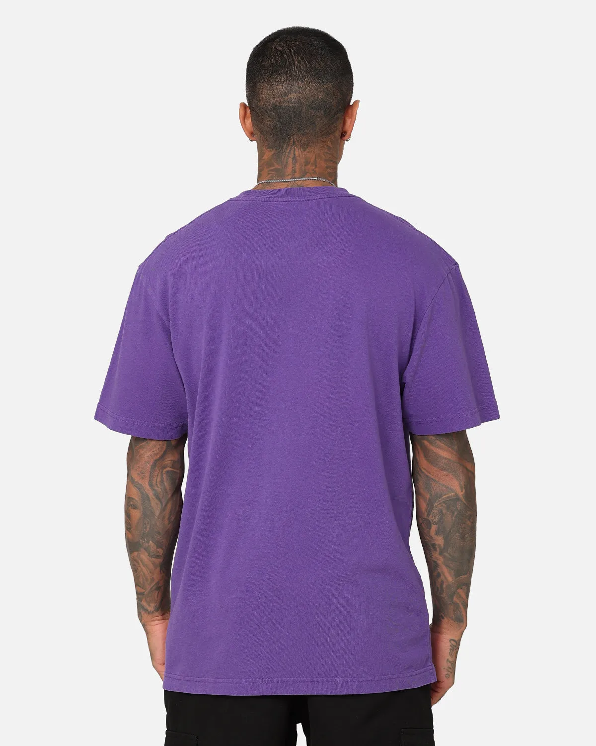Comfy Casual Colorfast Dye Mitchell & Ness Phoenix Suns XL Logo One Colour T-Shirt Faded Purple