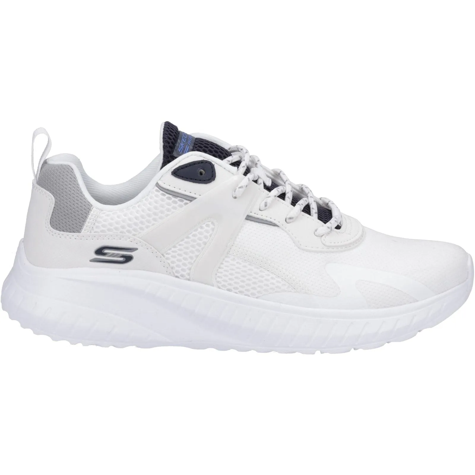 Skechers Mens Bobs Squad Chaos Elevated Drift Trainers White/Multi Flexible Design