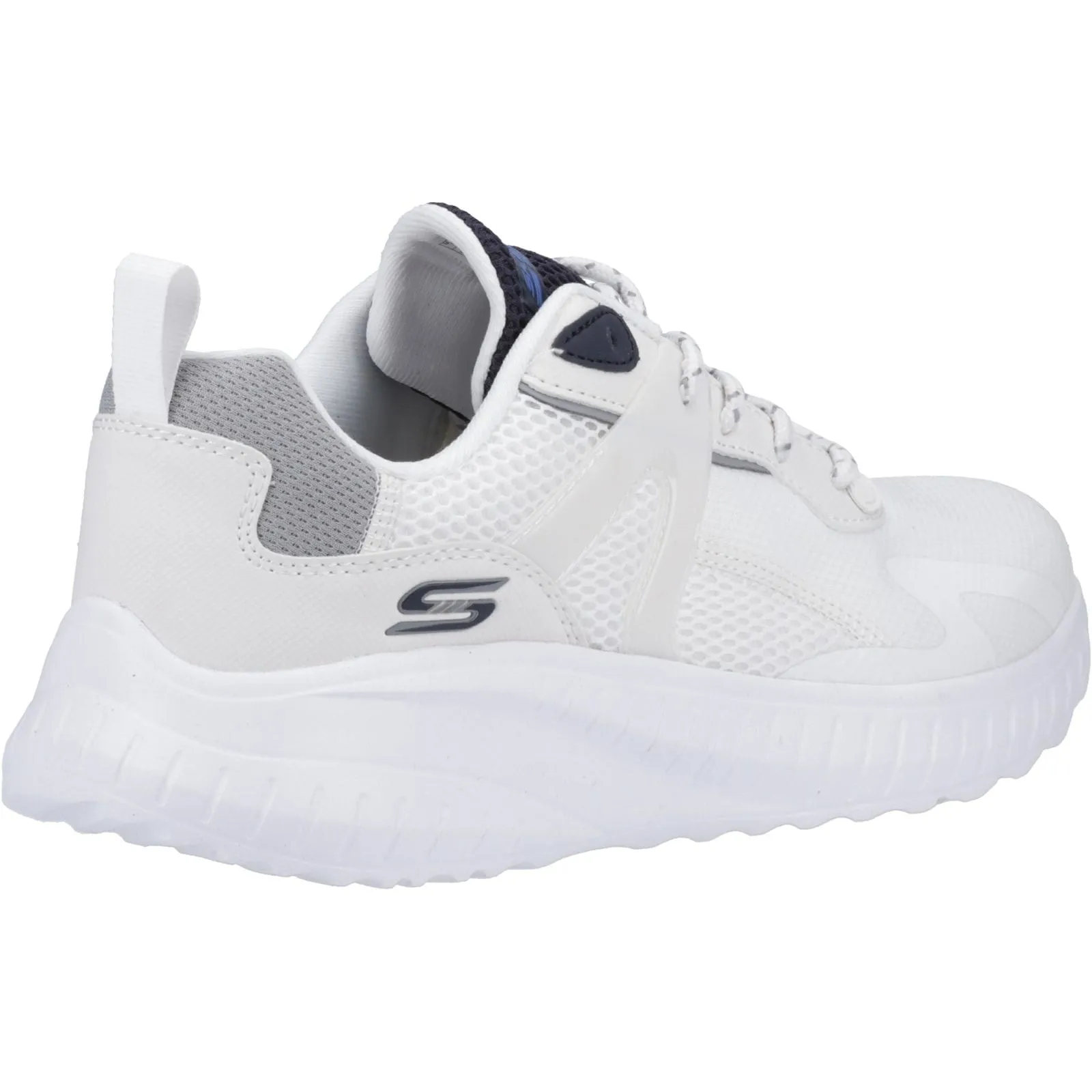 Skechers Mens Bobs Squad Chaos Elevated Drift Trainers White/Multi Seamless Interior