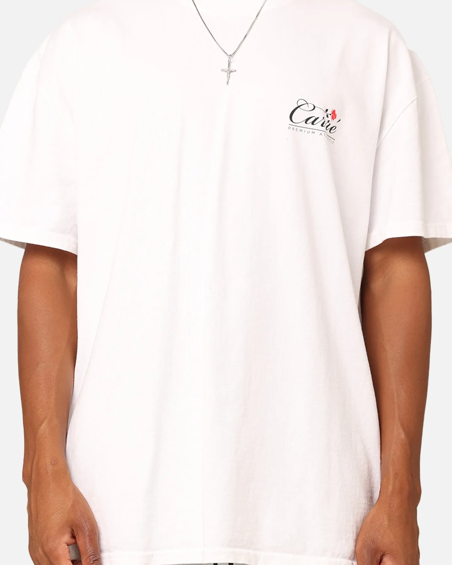Carre Timeless Rose T-Shirt White Stretchable Fabric