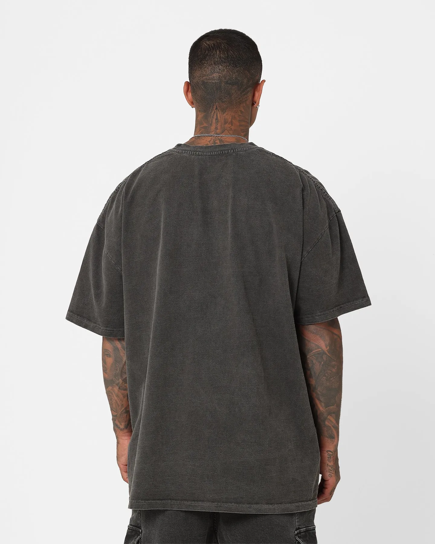 Timeless Layer Goat Crew Black Magic #96 Heavyweight Vintage T-Shirt Black Wash