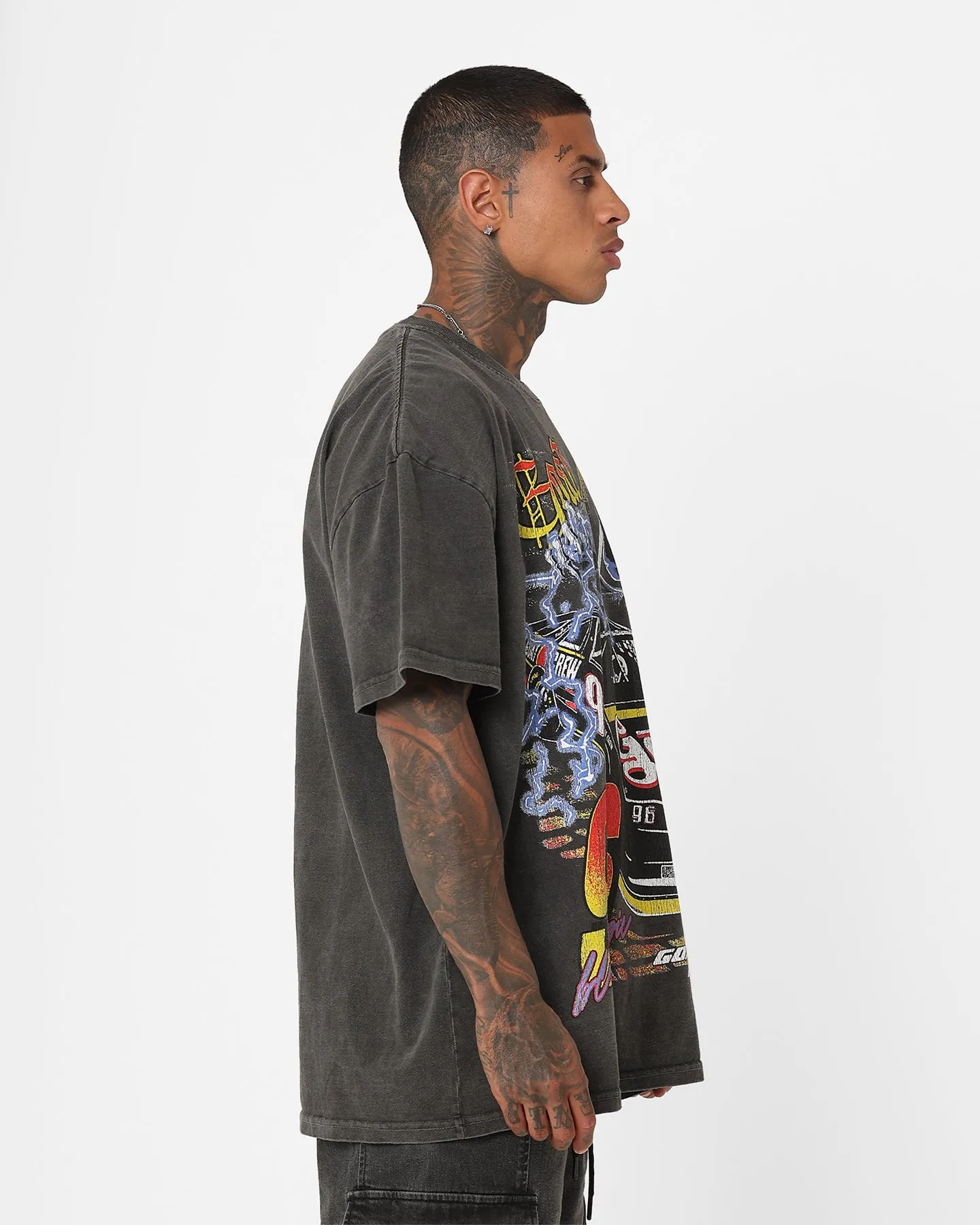 Timeless Fit Goat Crew Black Magic #96 Heavyweight Vintage T-Shirt Black Wash