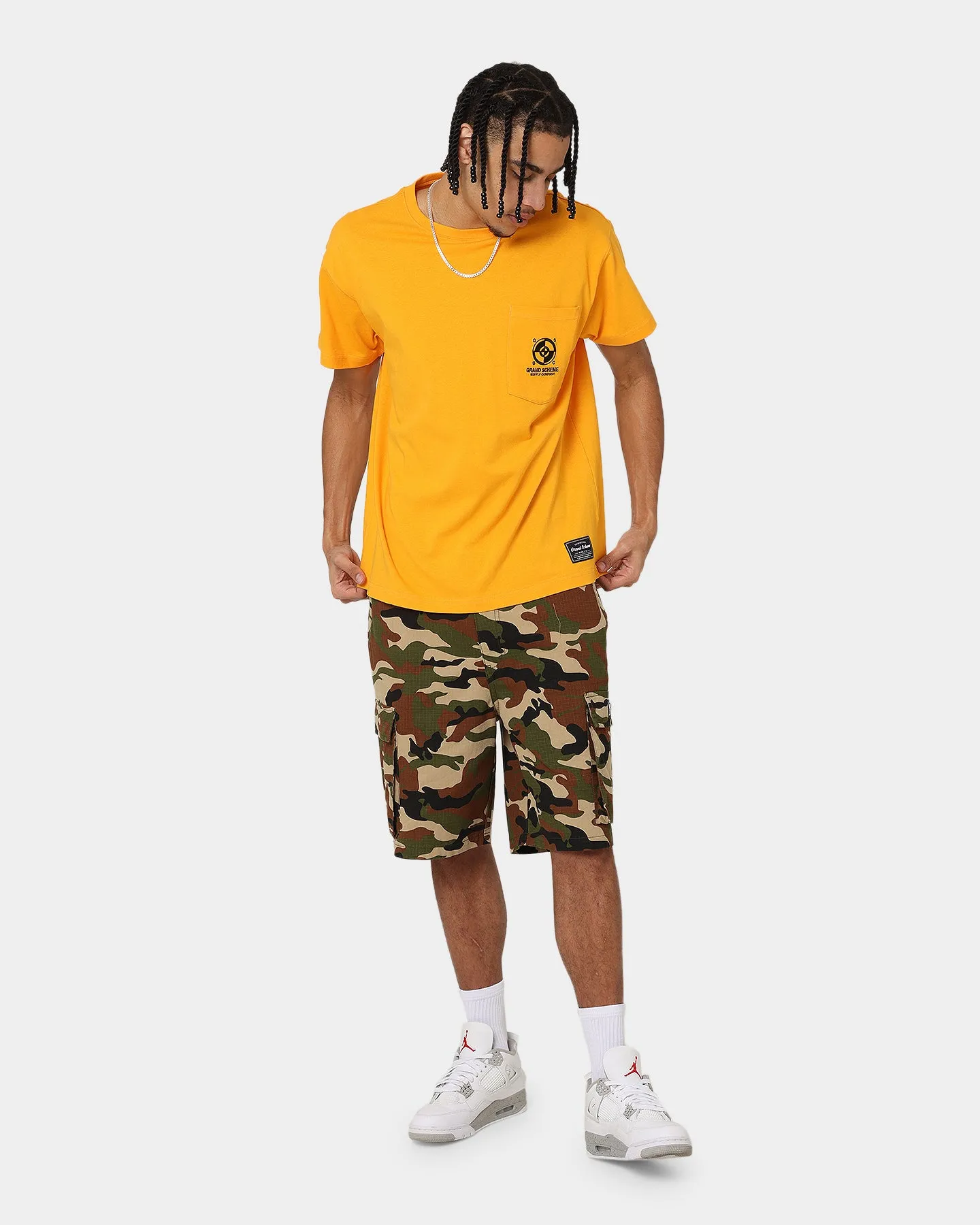Grand Scheme Pocket T-Shirt Yellow Outdoor Activity