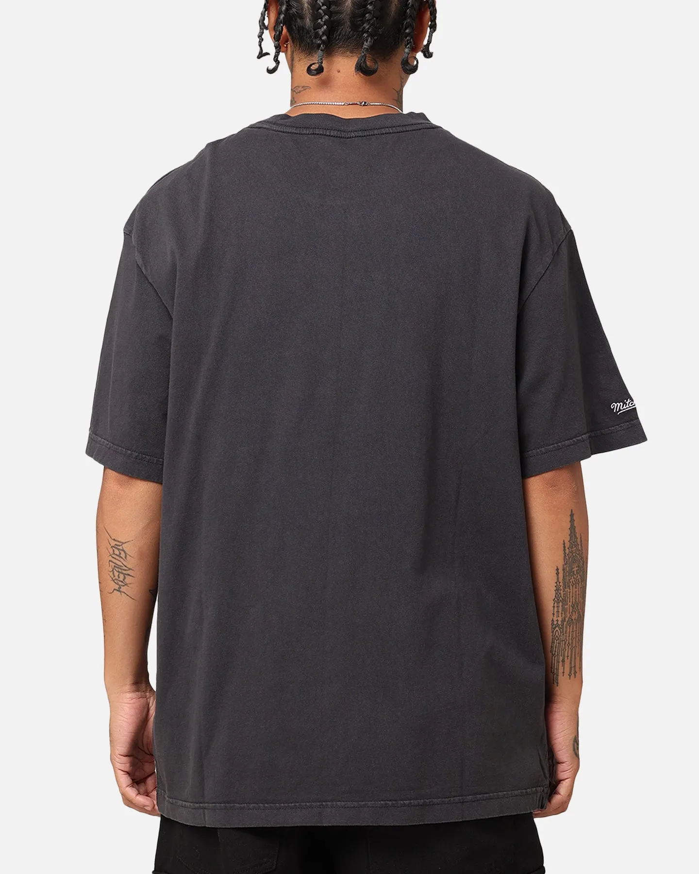 Sustainable Simple Chic Mitchell & Ness Miami Heat Ice Blue Logo T-Shirt Faded Black