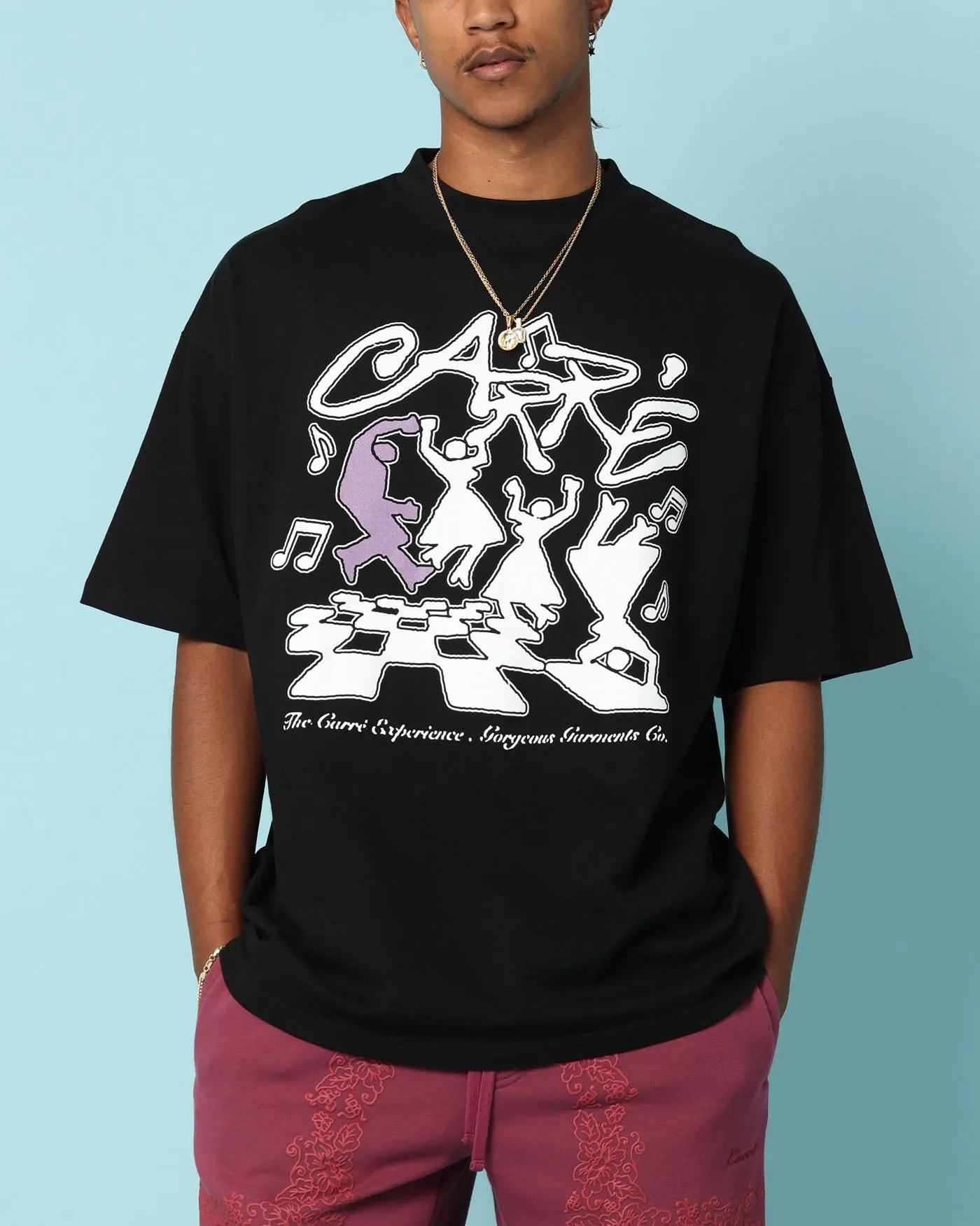 Carr?? Dinner Party Oversized T-Shirt Black QuickDry informal gathering