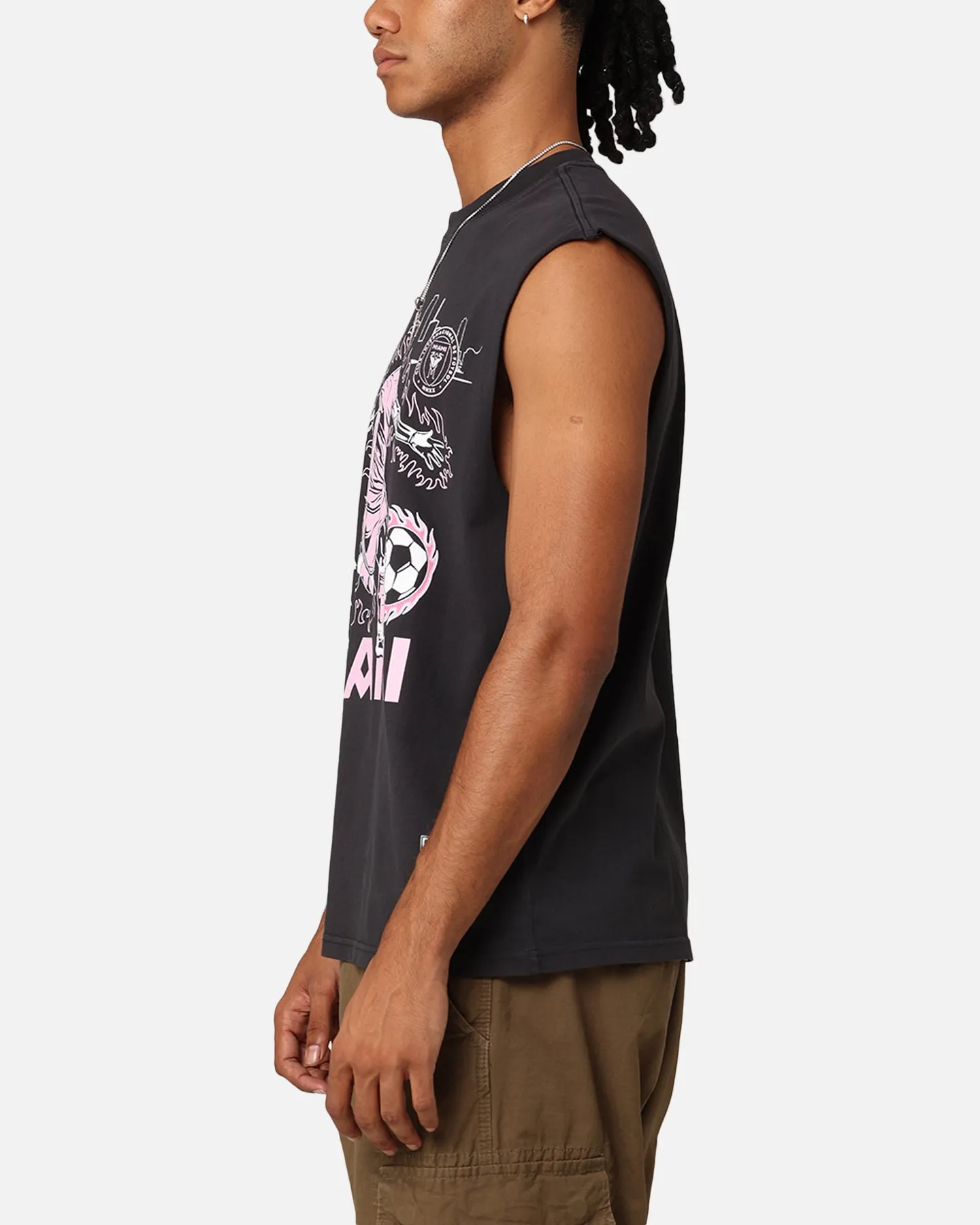 Mitchell & Ness Inter Miami CF Flame Muscle T-Shirt Black Functional Look insulated