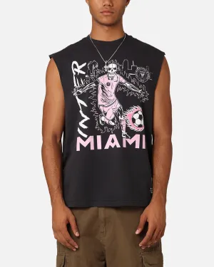 Mitchell & Ness Inter Miami CF Flame Muscle T-Shirt Black Chilly Day Essentials soft look