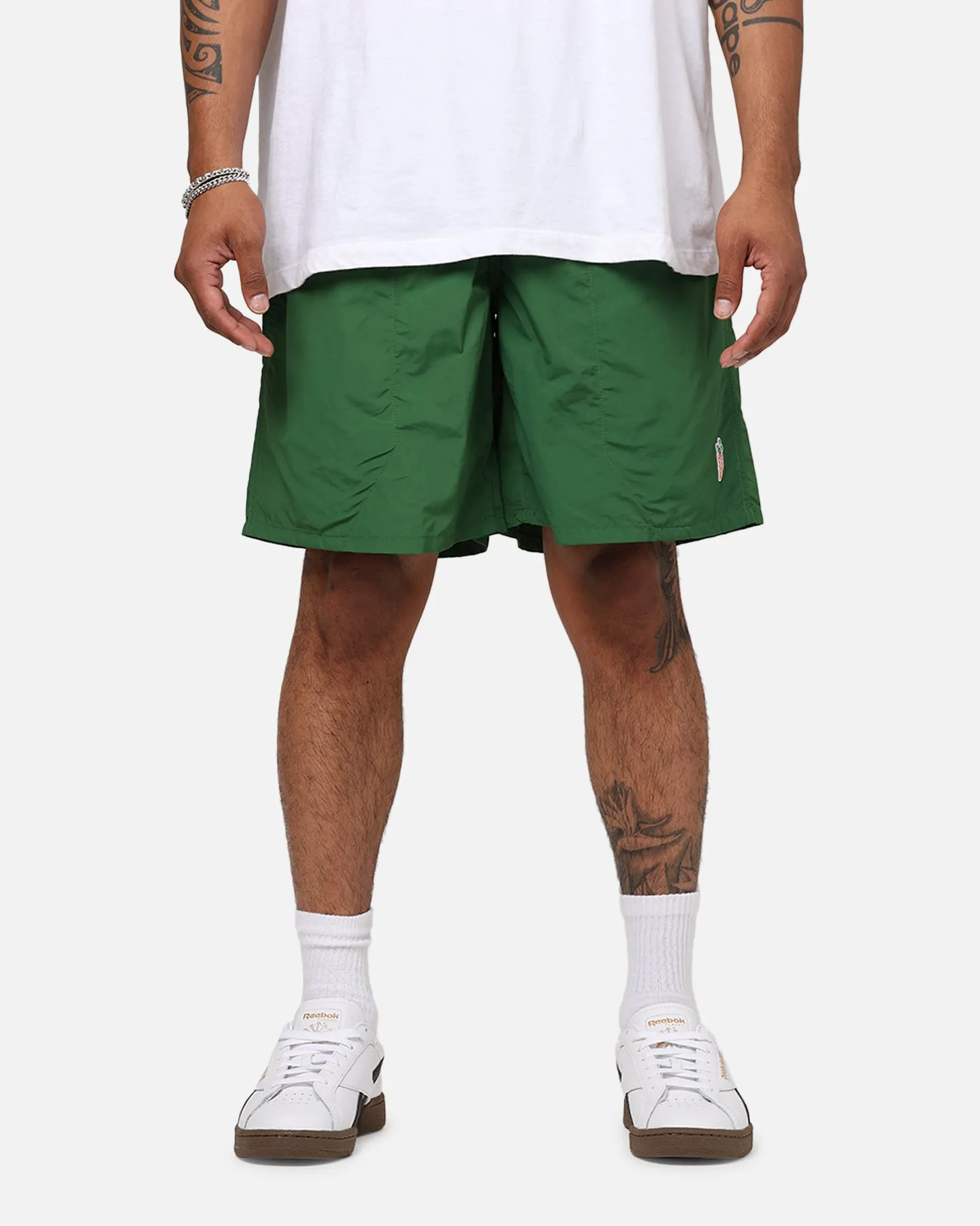 Linen shorts Carrots By Anwar Stem Nylon Shorts Forest