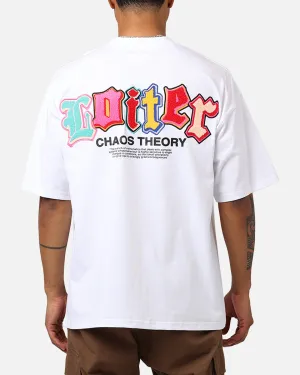 Loiter Chaos Theory T-Shirt White Sleek And Stylish