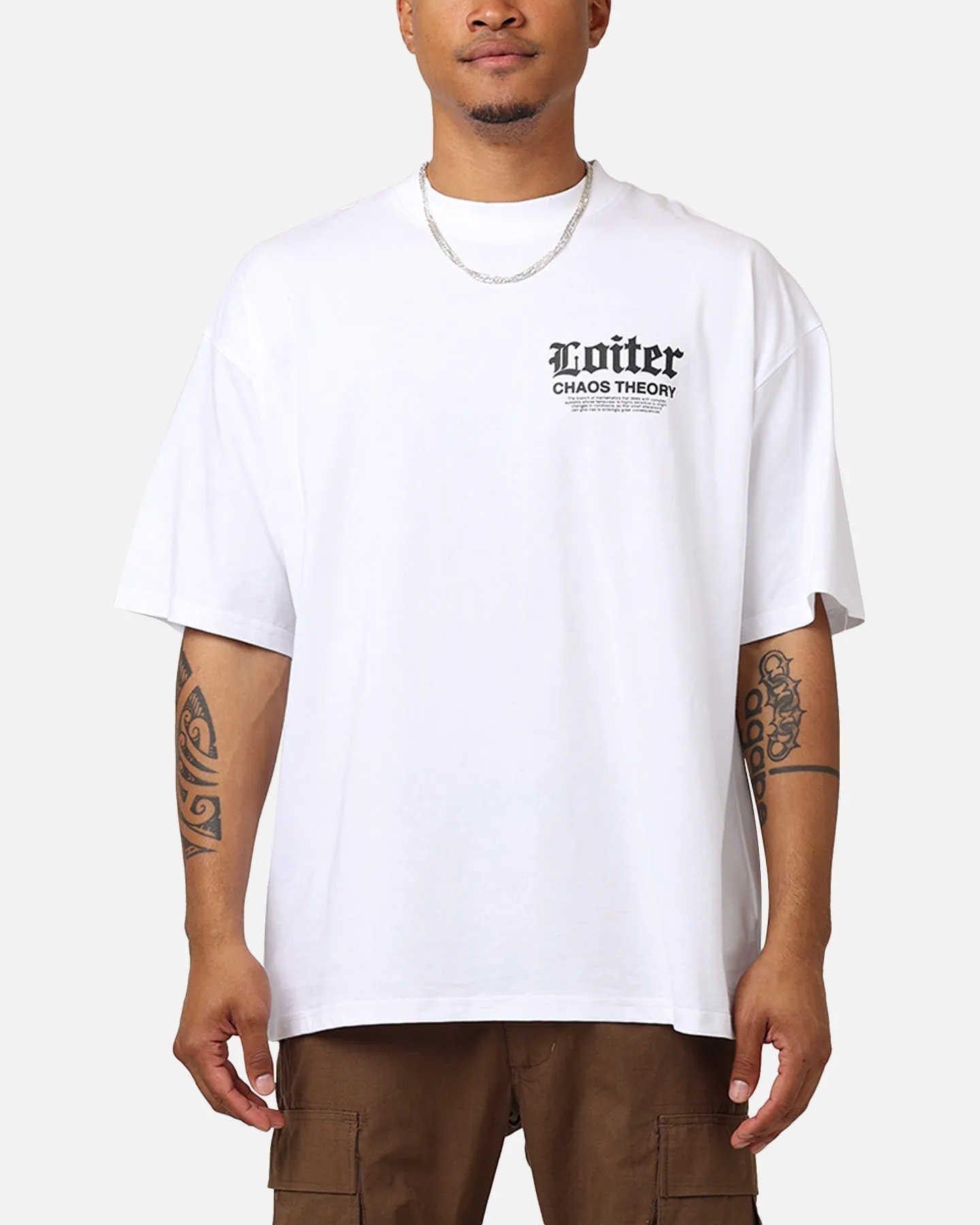 Loiter Chaos Theory T-Shirt White outdoor concert Sleeveless freedom