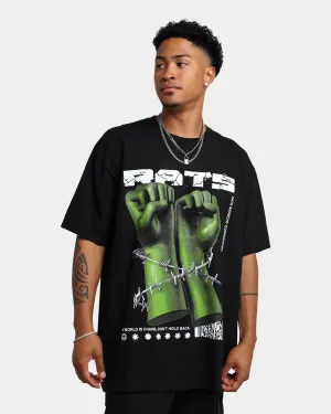 Rats Get Fat Throwing Hands T-Shirt Black Lightweight Style QuickDry Material