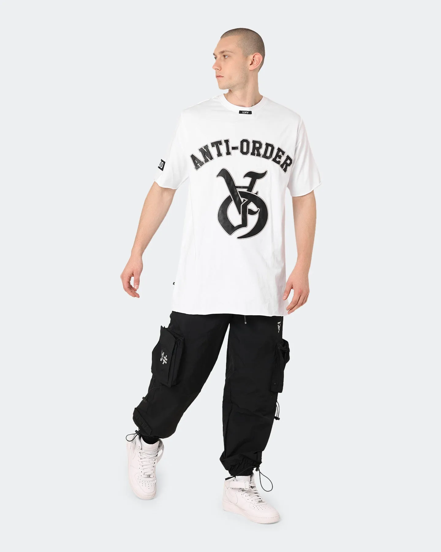 Light and Breezy ReinforcedShoulderPanels The Anti Order Antidote Symmetry T-Shirt White