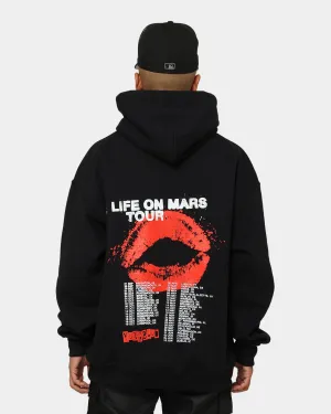 YUNGBLUD Life On Mars Hoodie Black Organza details Vegan Leather