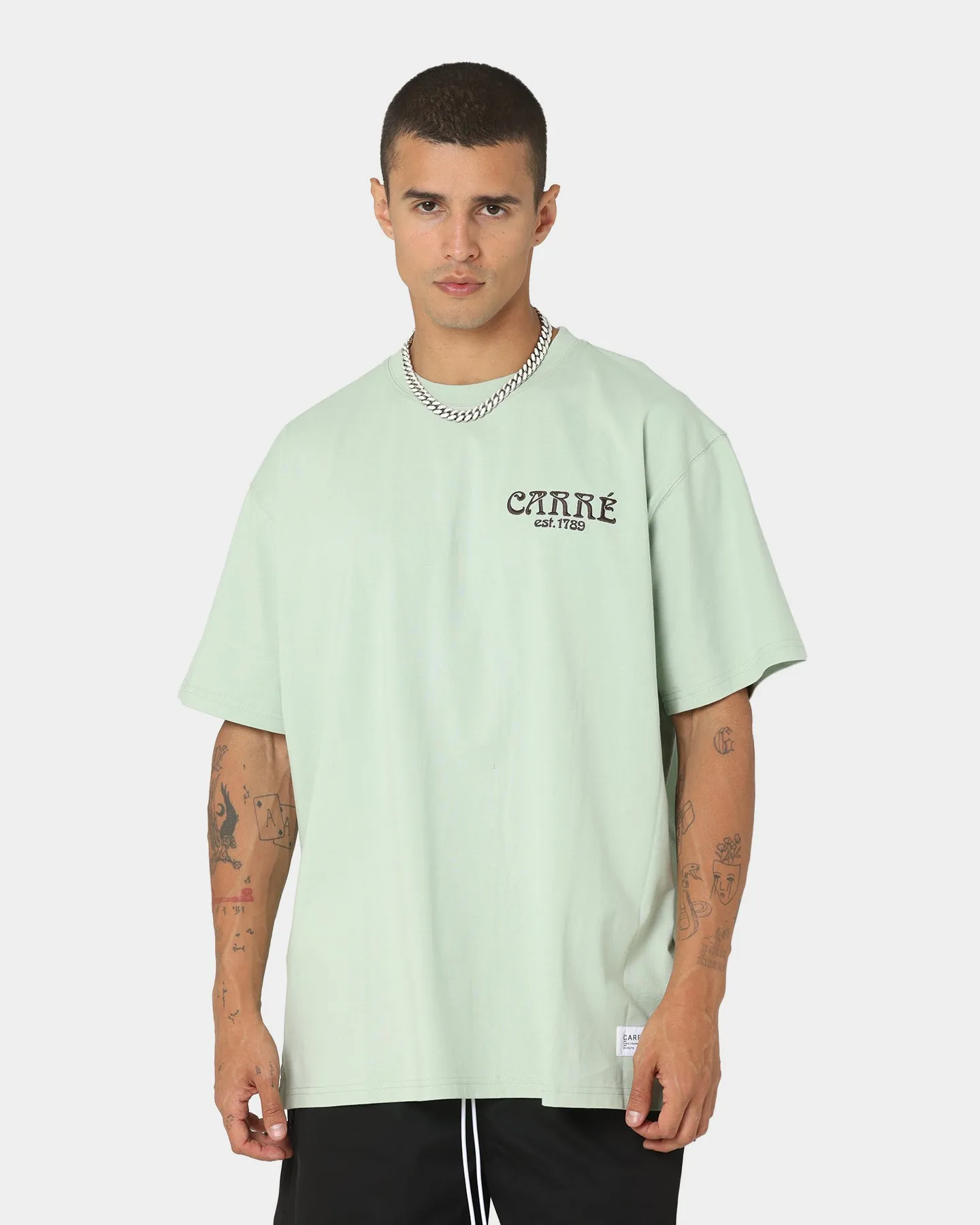 Moisture Wicking Fabric Easy Layering Carre Nonouve OS Short Sleeve T-Shirt Sage